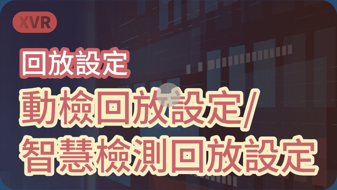 回放設定 動檢/智慧檢測回放設定